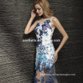 Blue sleeveless noble sexy wedding dresses evening gown party dress club show wear